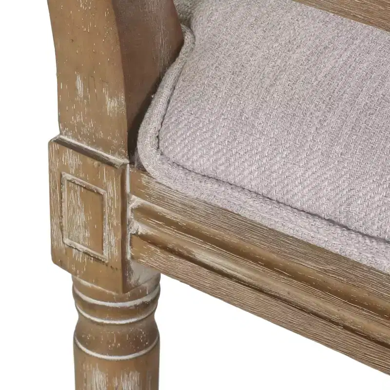 of 4 French Country Wood and Cane Upholstered Dining Chairs