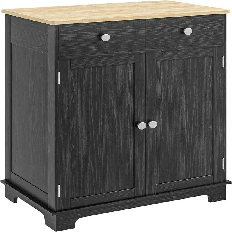 2-Drawer 2-Door Sideboard Storage Cabinet, Multiple Colors