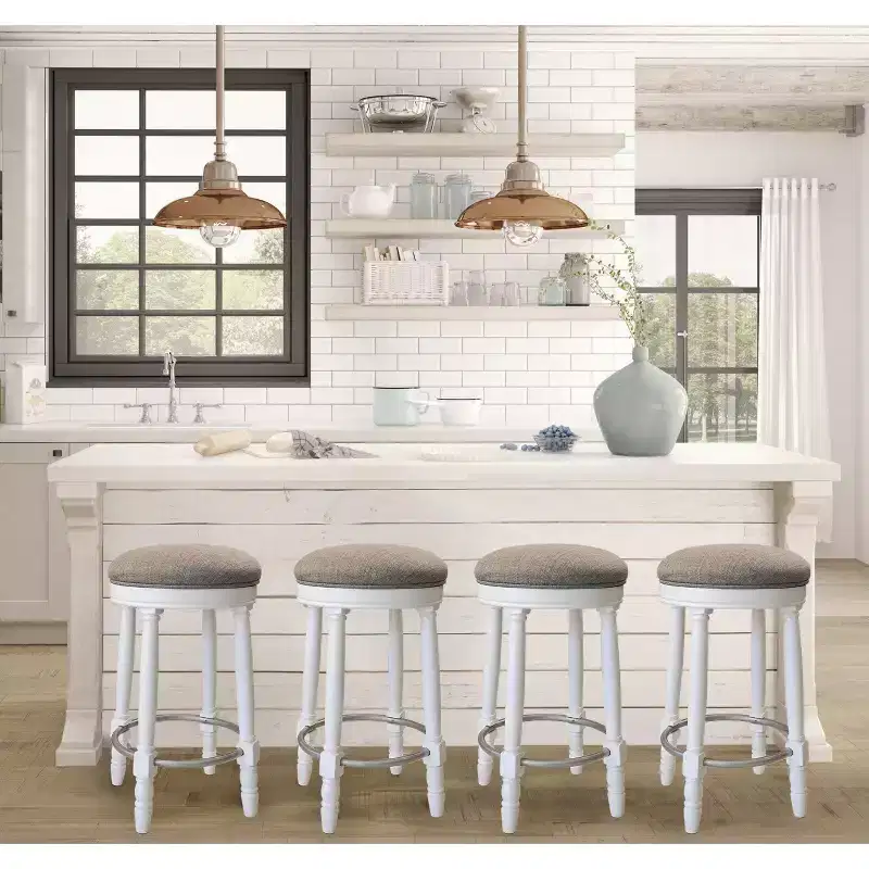 Vatros Bar Stools Set of 2 26 Counter Height Stool 360 Swivel Barstool