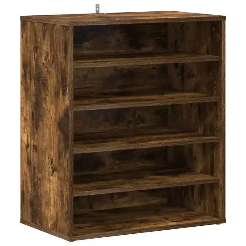 Shoe Cabinet Smoked Oak Engineered Wood Medium Storage
