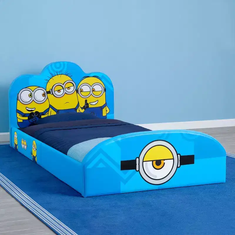 Cartoon Character Upholstered Twin Bed for Kids