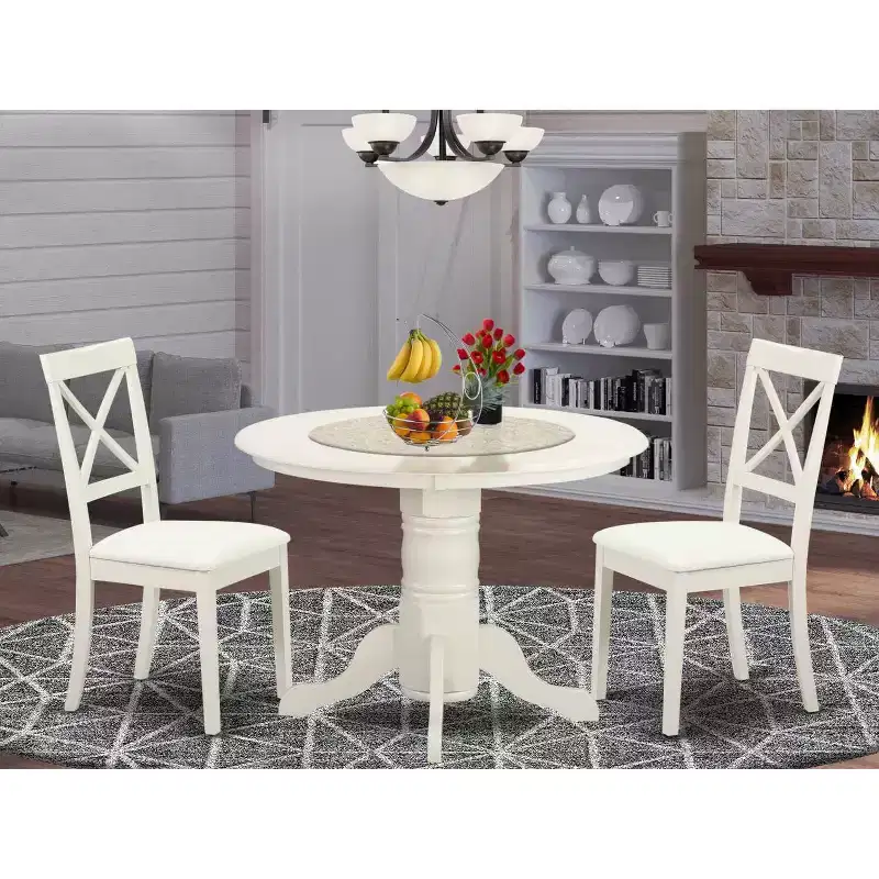 3-Piece Rectangular Extension Dining Set for 2