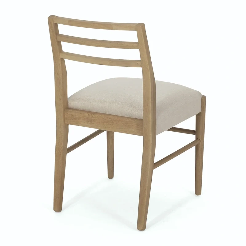 Fescue Fabric and Rubberwood Upholstered Dining Chairs (Set of 2) by Christopher Knight Home