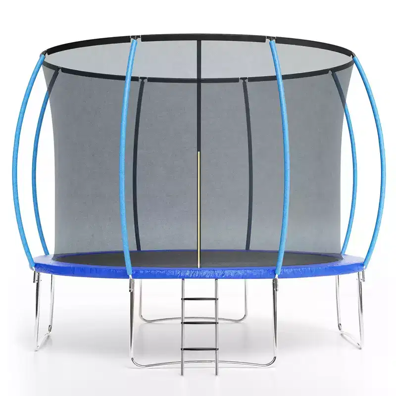Outdoor Trampoline, 12FT Trampoline with Safety Enclosure - 440Lbs Capacity ASTM F2225-15 Certified No-Gap Net Rust-Resistant for Kids Adults