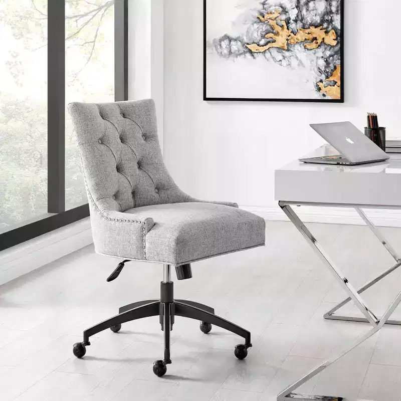 Regent Tufted Fabric Office Chair Black - Modway