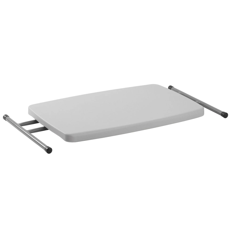 Commercialine 20 x 30 Height Adjustable Personal Folding Table, Speckled Grey