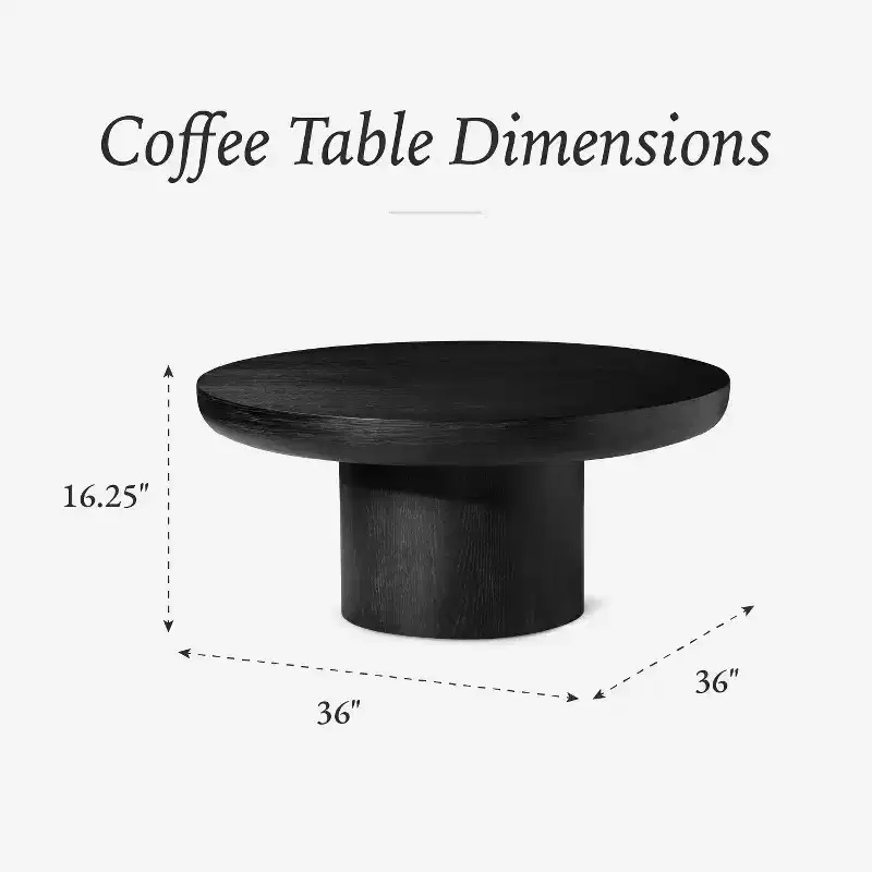 Maven Lane Owen Wooden Round Coffee Table 36