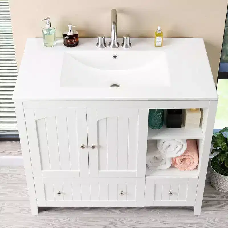 White Bathroom Vanity Without Sink Top