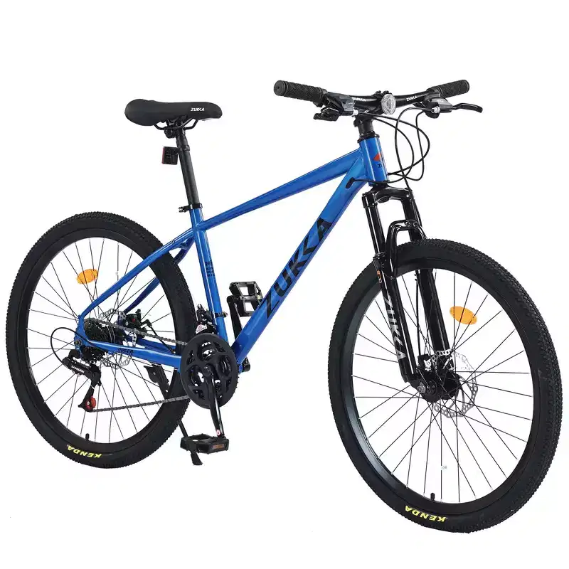 Whisen 26 Suspension Mountain Bike with 8-Speed Rear Derailleur, Fork KENDA Tires, Double Disc Brakes