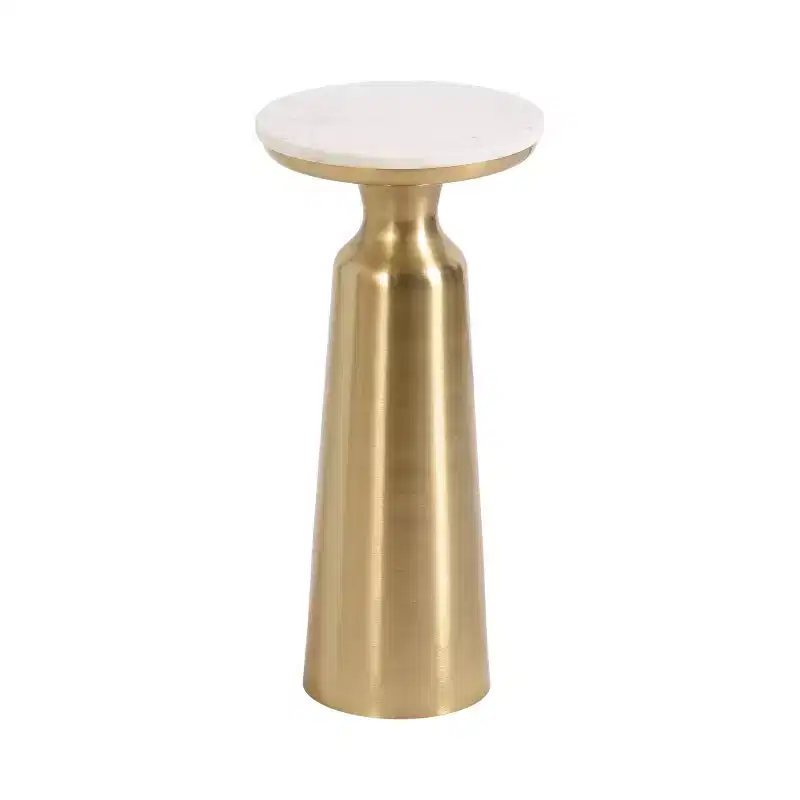 Round Drink Table, 10x10x22, White