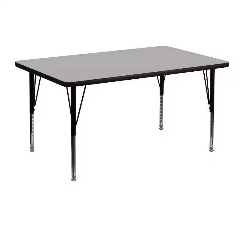 Emma and Oliver 30x48 Rectangle Laminate Adjustable Preschool Activity Table