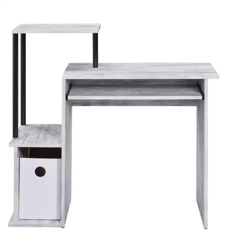 37 Antiqued White Computer Desk