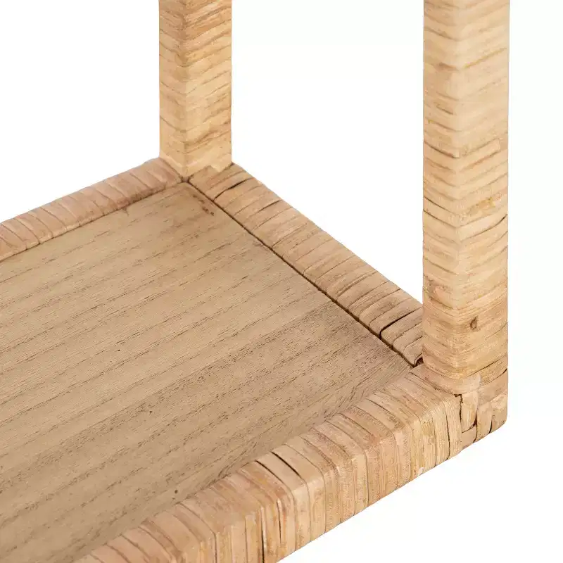 Kate & Laurel All Things Decor 18" Rahmati Rattan Wall Shelf Natural