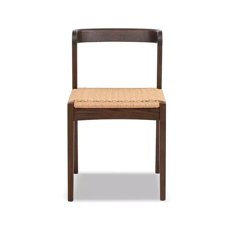 Capri Woven Seat Oak Wood Dining Chair
