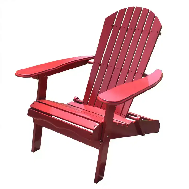 Northbeam Outdoor Portable Foldable Wooden Adirondack Deck Lounge Chair