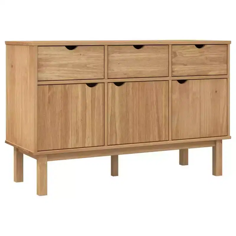 vidaXL Cabinet Storage Console Sideboard for Living Room OTTA Solid Wood Pine