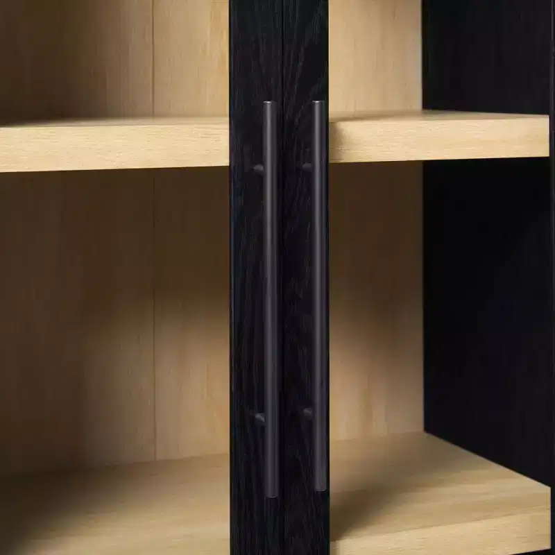 76" 5 Shelf Arched Bookcase Cabinet