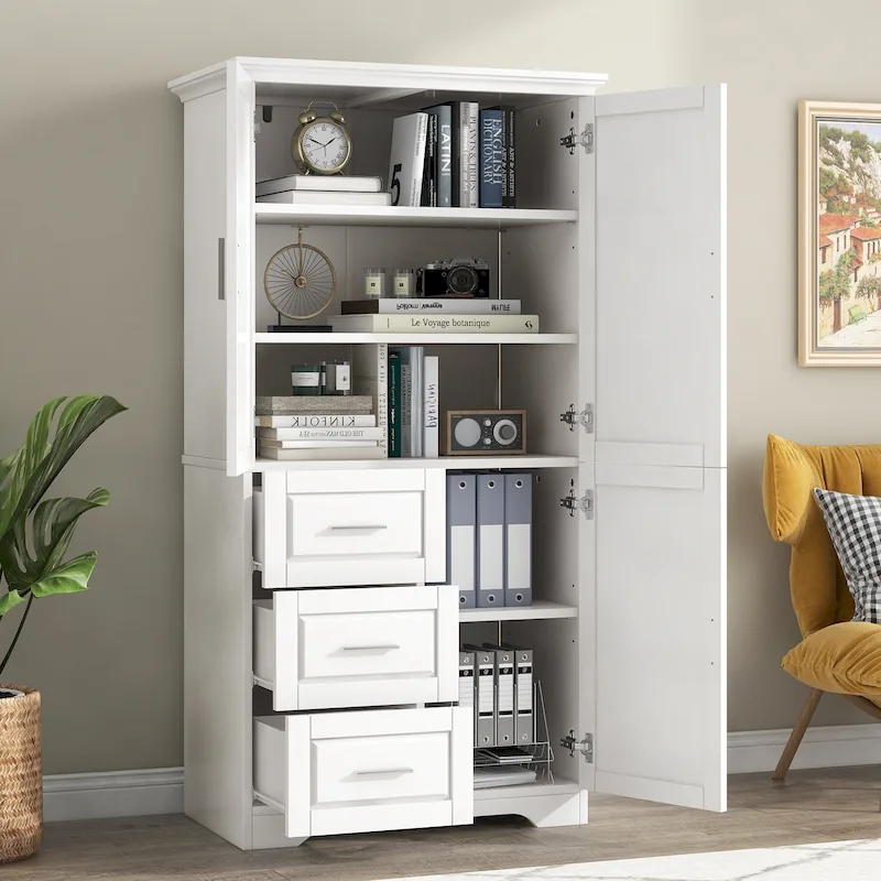 Bathroom Cabinet with Doors - N/A