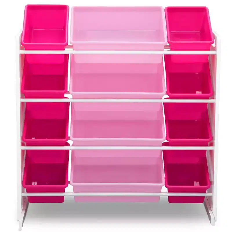 Kids Toy Storage Organizer with 12 Plastic Bins