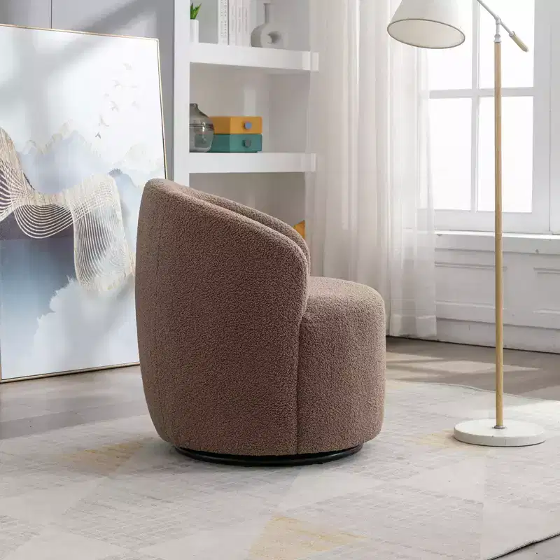 Fabric Swivel Accent Armchair Barrel Chair