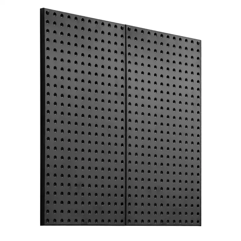 Metal Pegboard Panels, 24 x 12 Pegboard, 2 Panels, Heavy Duty Steel Peg Board Wall Organizer, Black