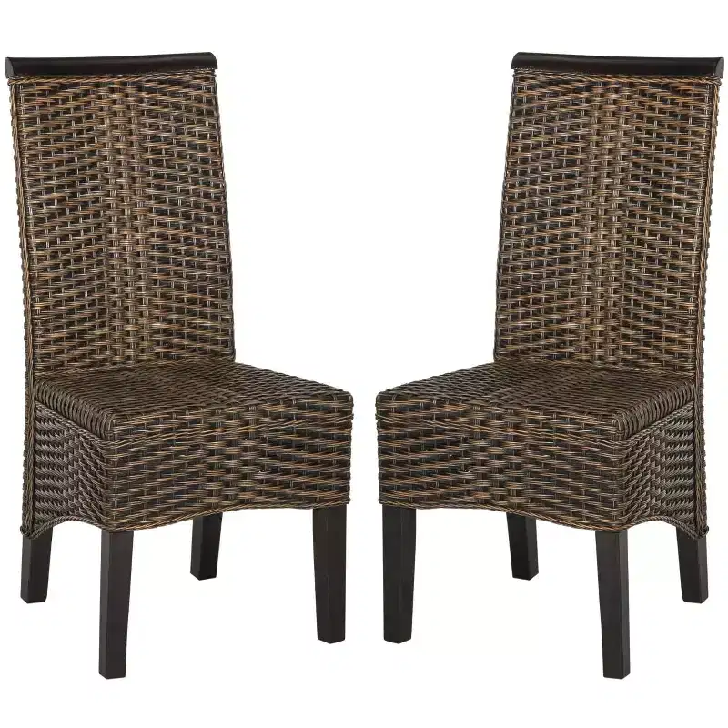 Ilya 18 H Wicker Dining Chair (Set of 2) - SEA8017 - Safavieh