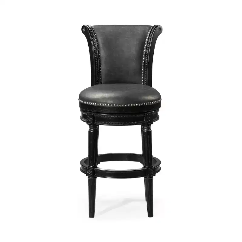Maven Lane Pullman Swivel Bar Stools with Faux Leather