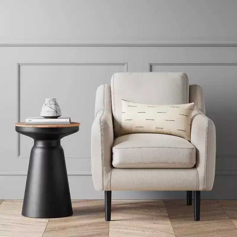Gino Turned Drum Side Table Black - Threshold™
