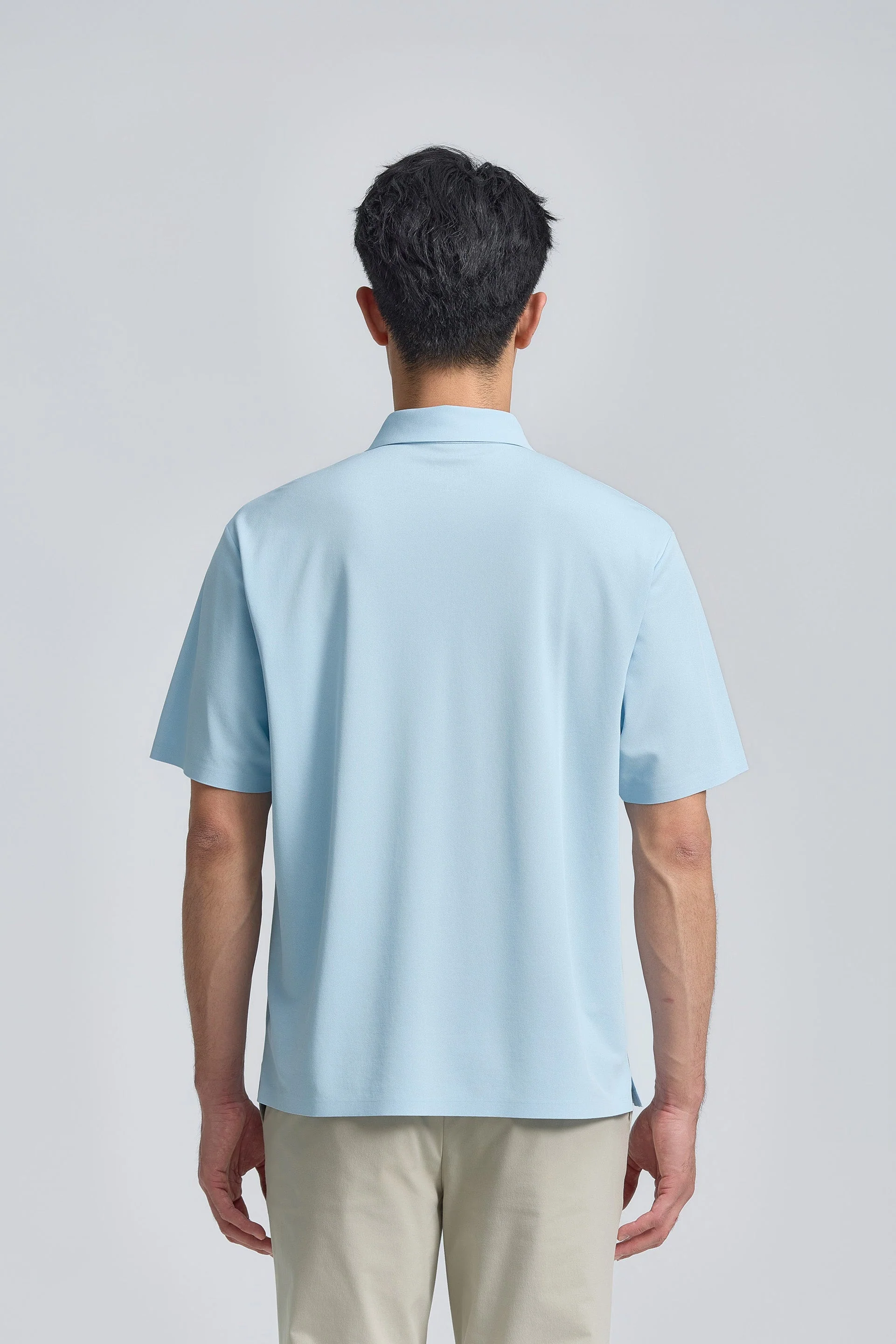 Sharp Pique Polo – Light Blue