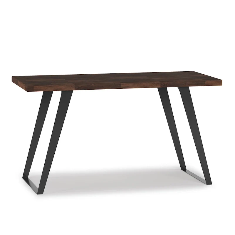 WYNDENHALL Mitchell SOLID ACACIA WOOD Modern Industrial 54 inch Wide Flat Top Desk
