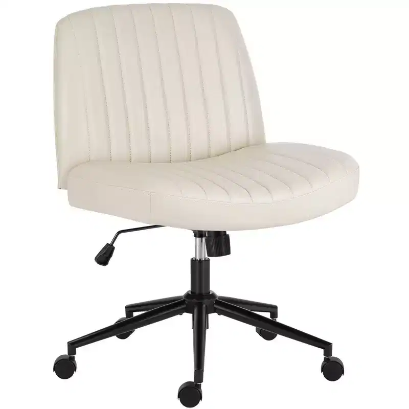 Legged Office Desk Chair with Wheels - Beige