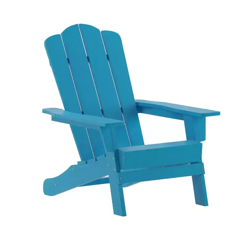 Merrick Lane Adirondack Chair with Cup Holder, Weather Resistant HDPE Adirondack Chair