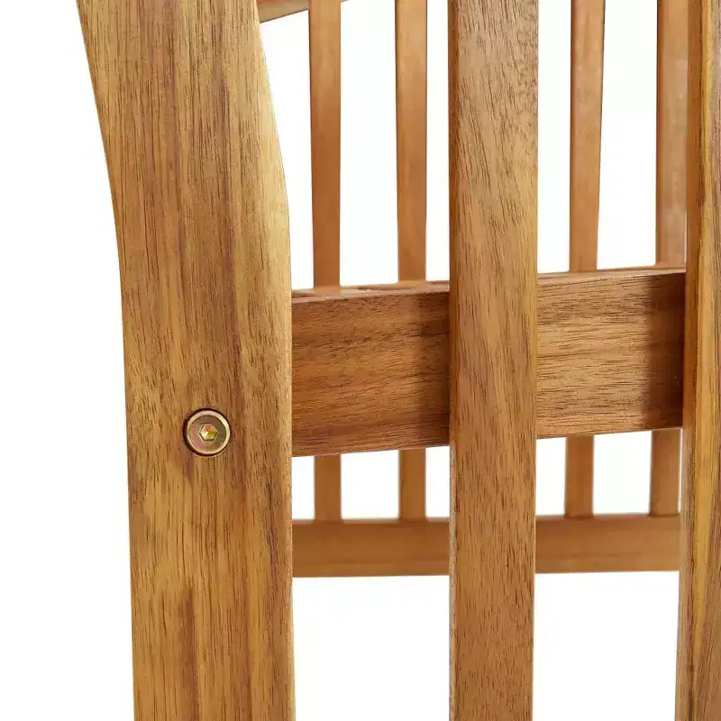 vidaXL Patio Chairs 2 Pcs Patio Dining Chair with Armrest Solid Wood Acacia - 2