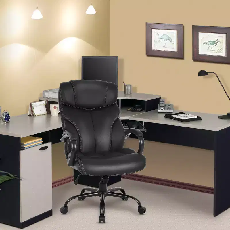 Office Chair for Big and Tall Individuals Desk Task Chair High Back Lumbar Support Adjustable Armrests