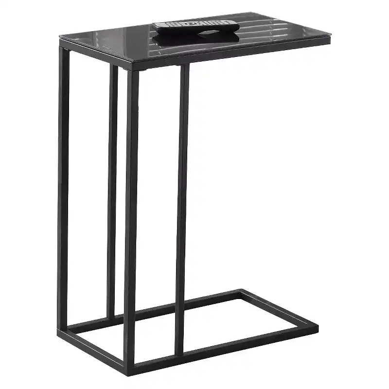 Accent Table with Mirror Top - Black -