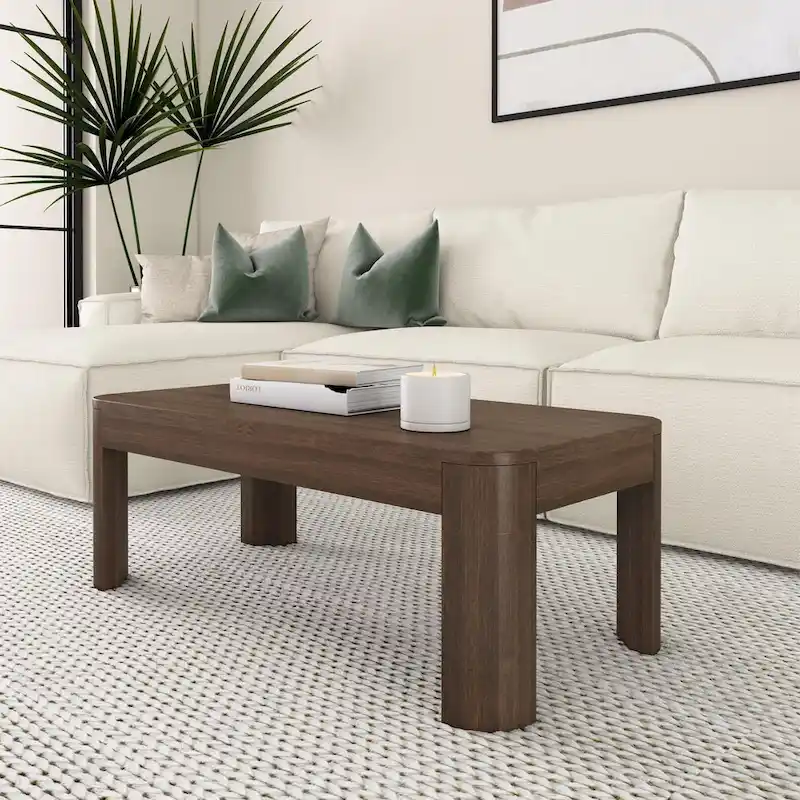 Plank and Beam Contour Rectangular Coffee Table - 40