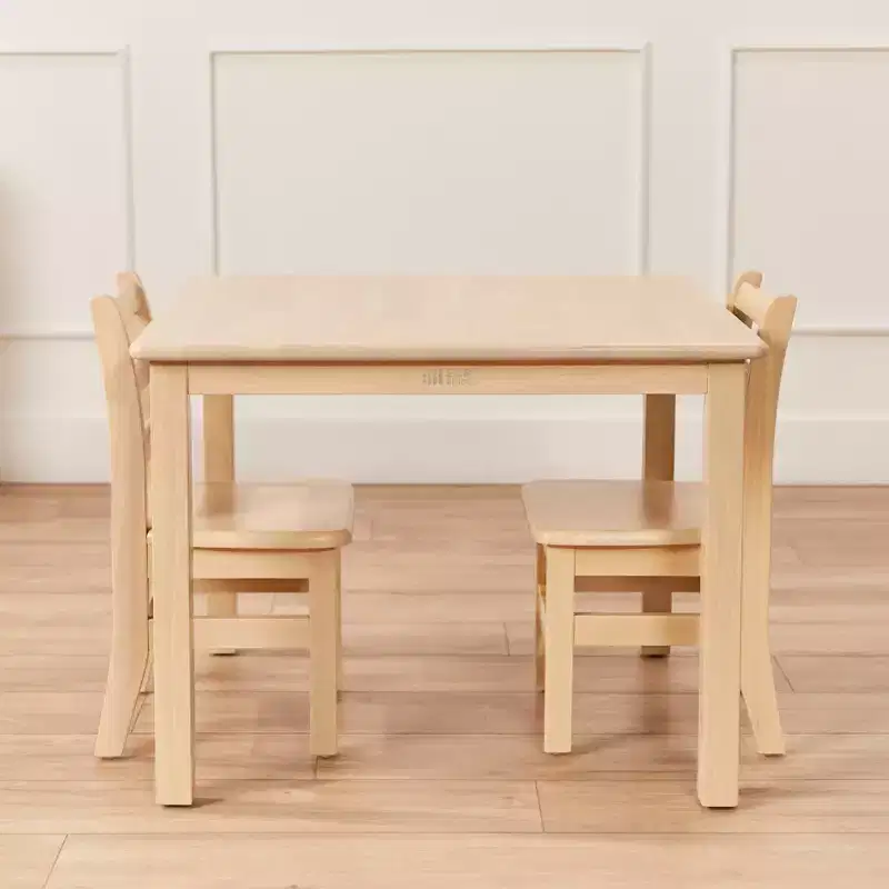 30in x 30in Square Hardwood Table with 22in Legs, Childrens Furniture