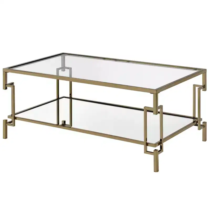 43" Costa Mesa Contemporary Coffee Table Champagne - miBasics