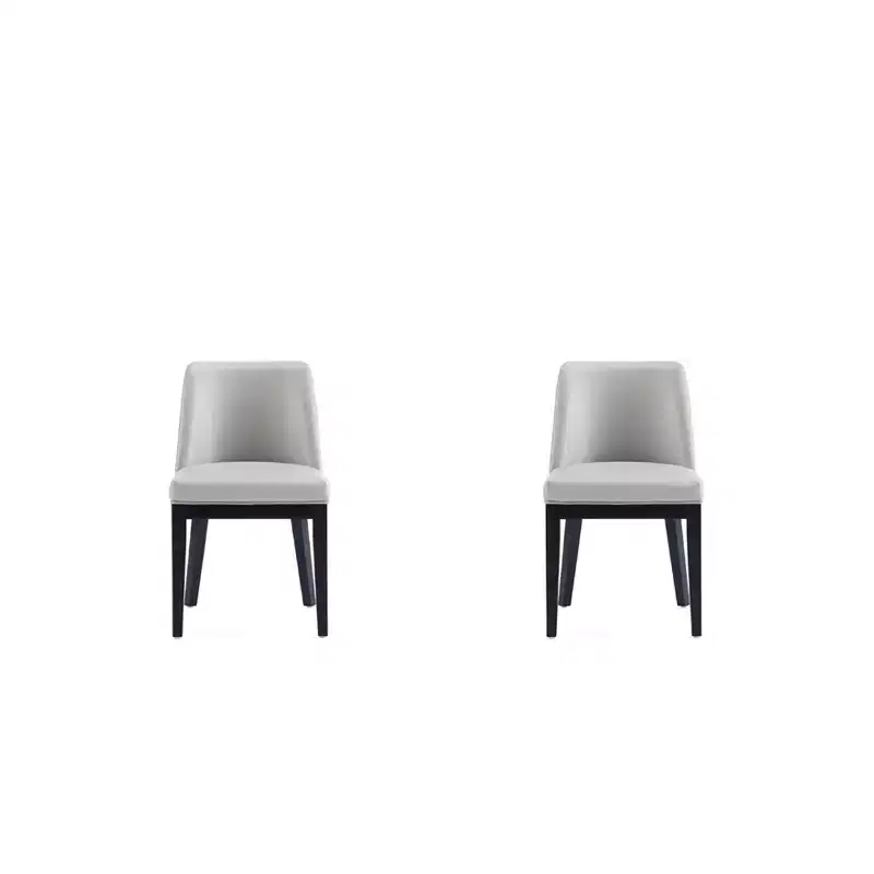 Set of 2 Gansevoort Modern Faux Leather Dining Chairs - Manhattan Comfort