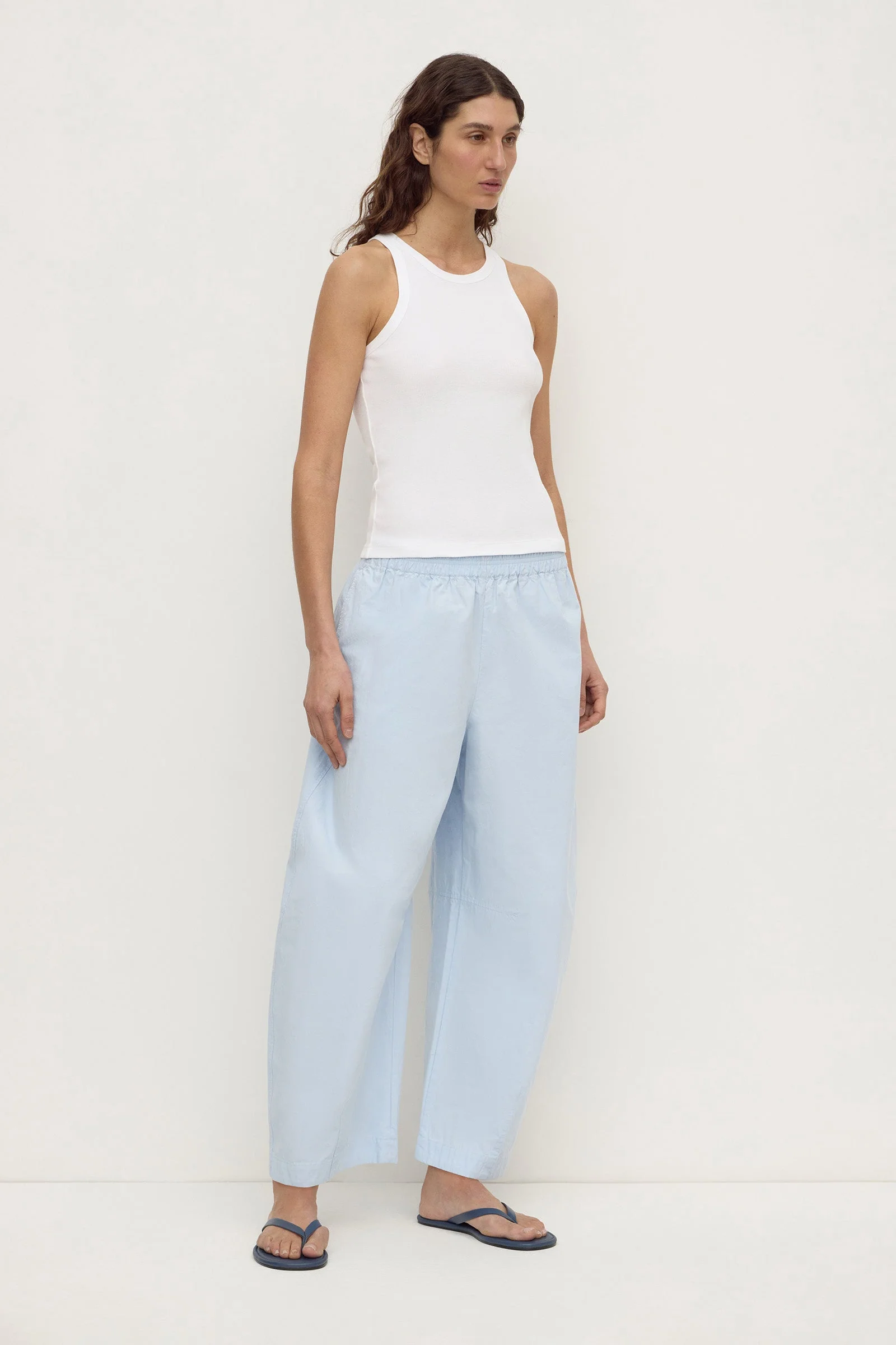 Cotton Voluminous Barrel Leg Pant