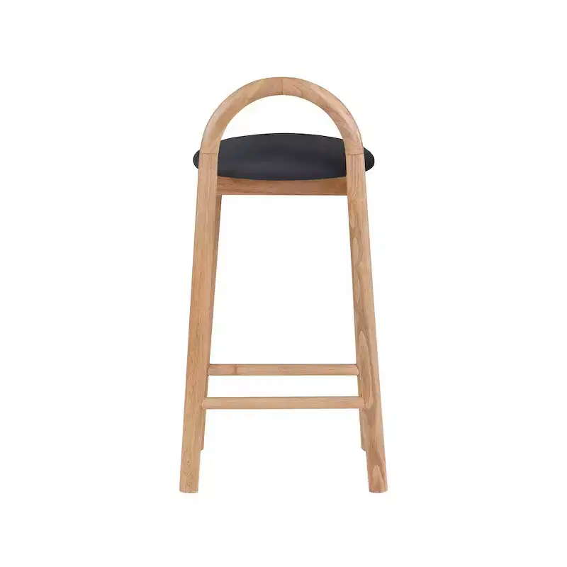 Rubberwood Faux Leather Upholstered Counter Stool 27