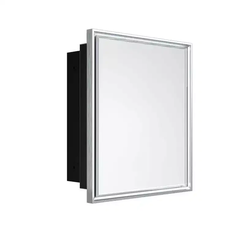 21 in. W x 27 in. H Metal Framed Rectangular Recessed/Surface Mount Medicine Cabinet with Mirror