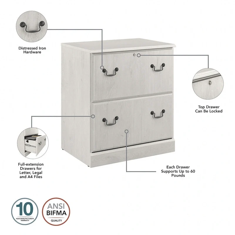 Saratoga Executive Desk, File Cabinet and Bookcases by Bush Furniture