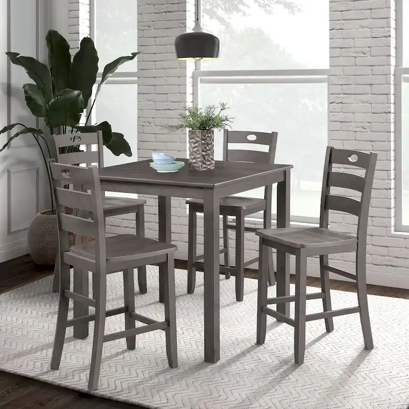 Furniture of America Cordelia Traditional Wood 5-Piece Dining Table Set