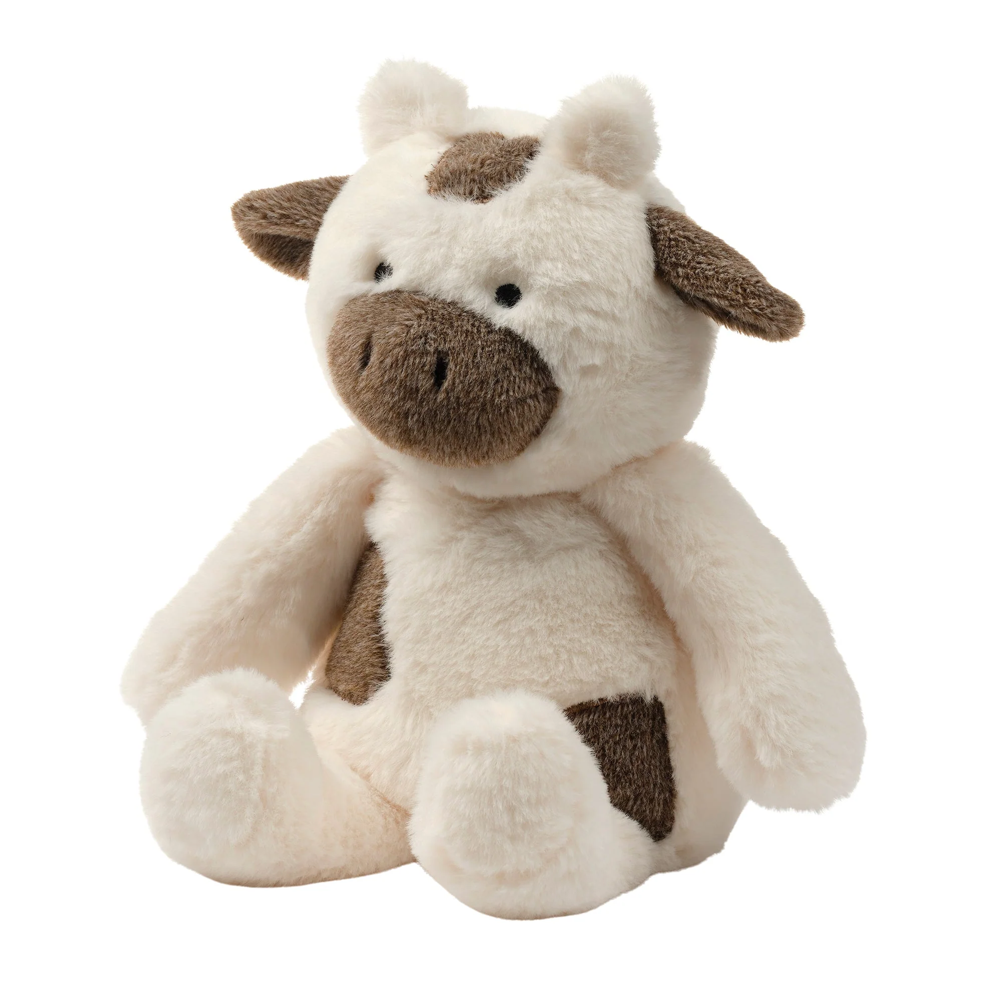 White Faux Fur Cow Plush