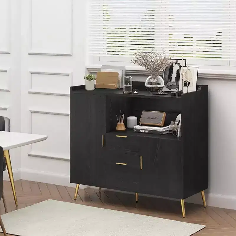 Kitchen Microwave Cabinet 40 Inch, Farmhouse Buffet with Storage and Drawers