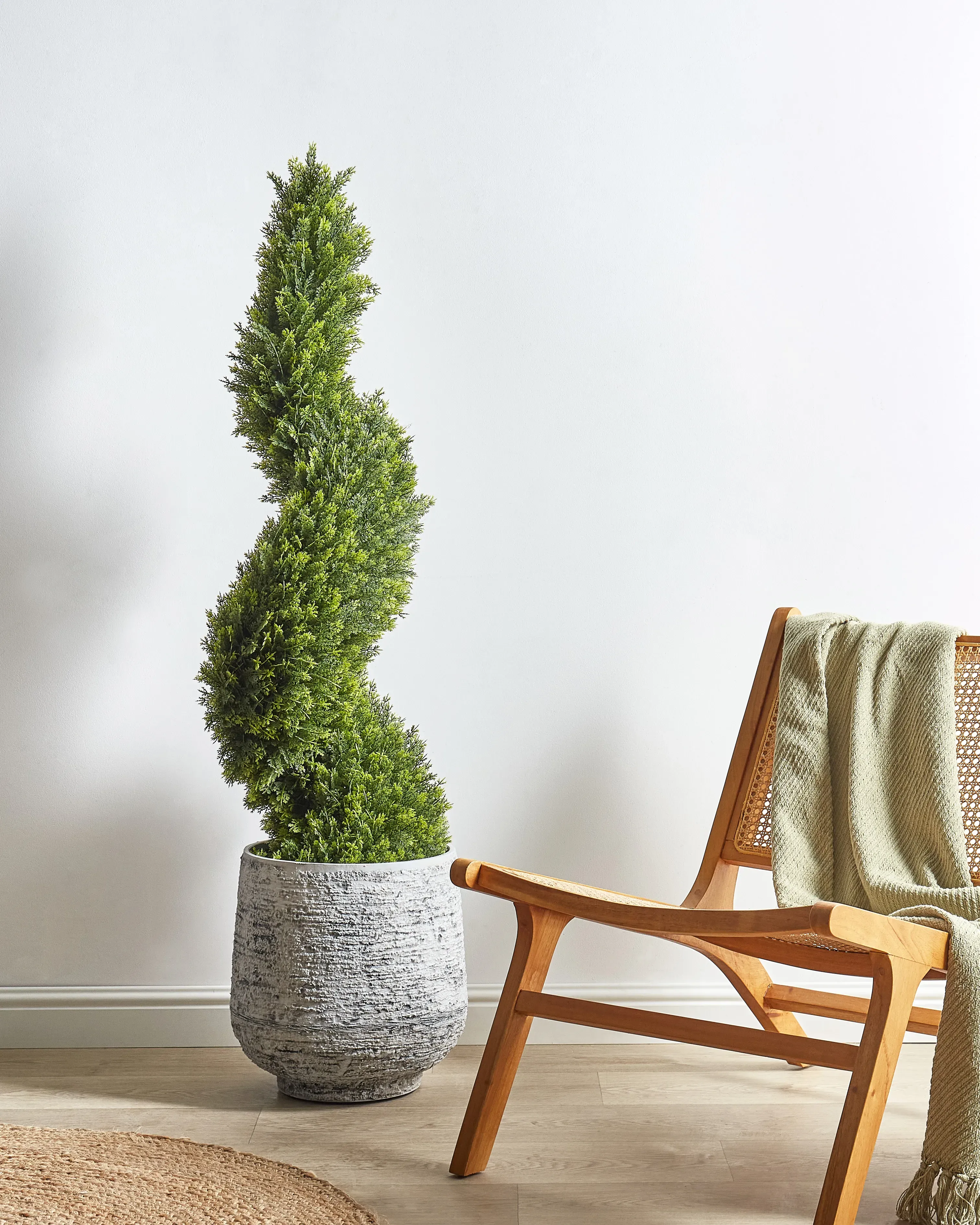 Pianta artificiale CYPRESS SPIRAL TREE 126 cm Verde