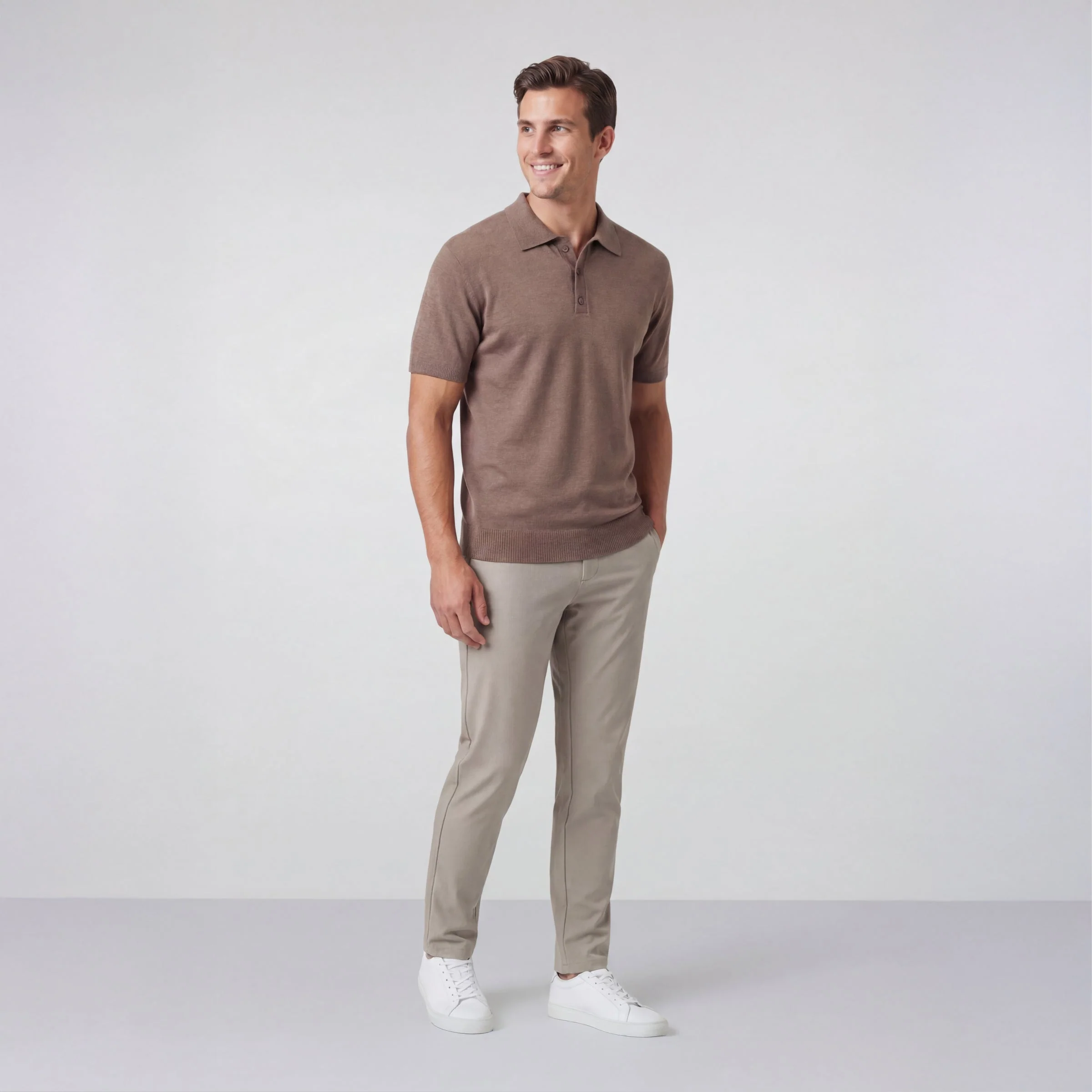Polo shirt - Mocha Heather Grey