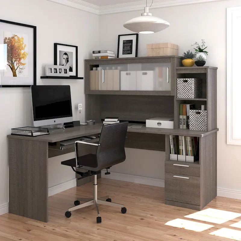 Dayton Melamine Reversible L-shaped Desk