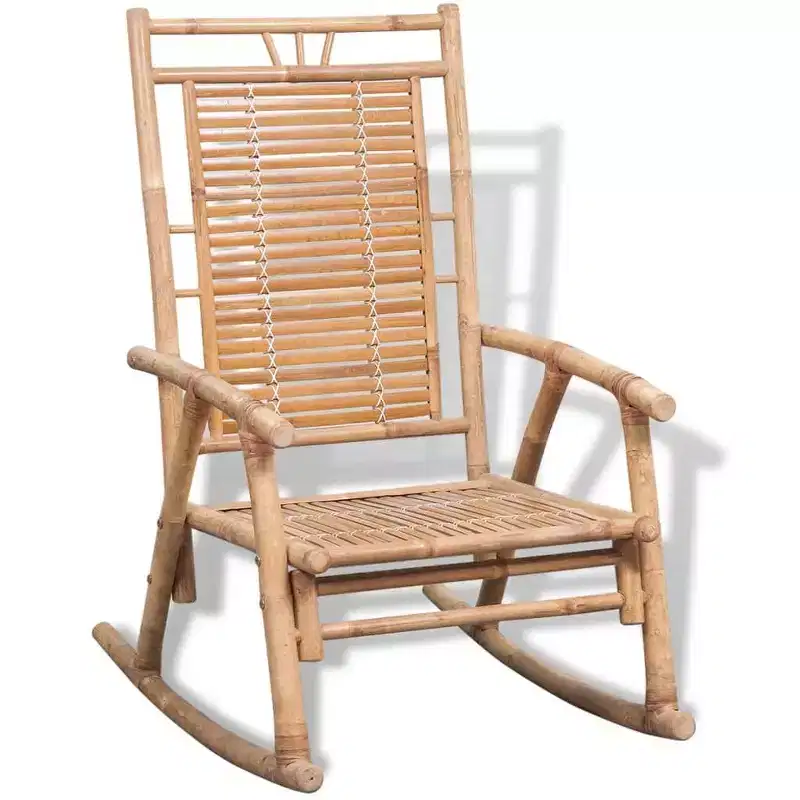 vidaXL Rocking Chair Bamboo, Natural